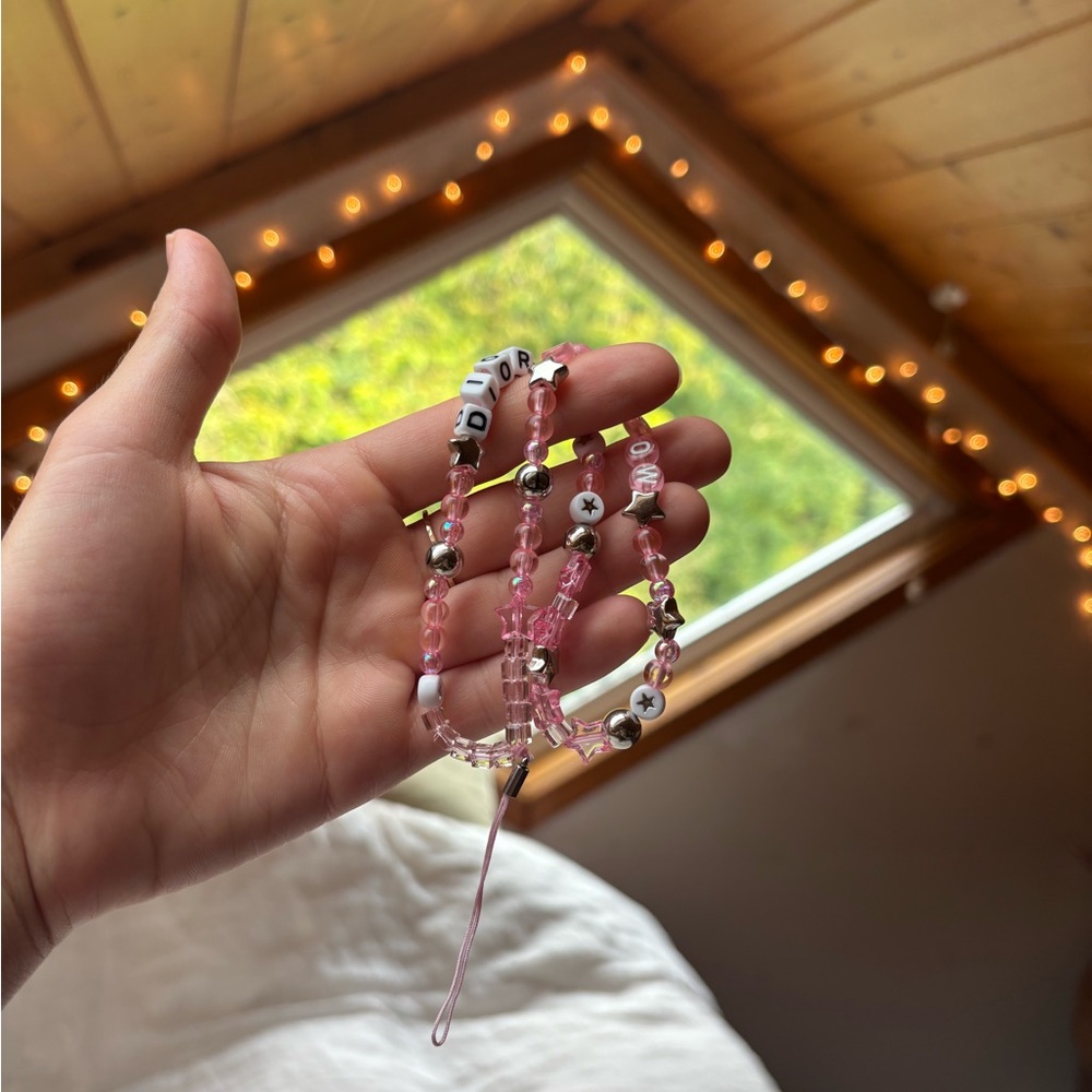 Dior Limited Edition Beaded "Lipglow" Phone Ring Accessory